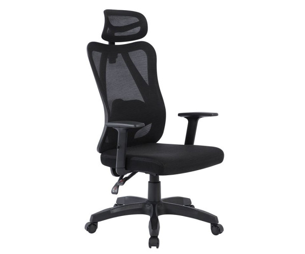 CF3750 Πολυθρόνα Γραφείου Διευθυντή, Mesh Μαύρο, Μπράτσα up-down